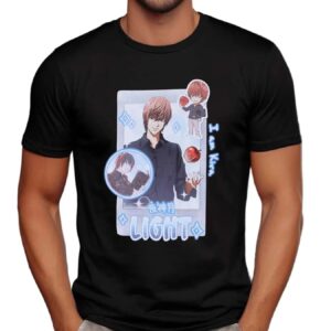 Death Note Light I am Kim Chibi Glitter T Shirt