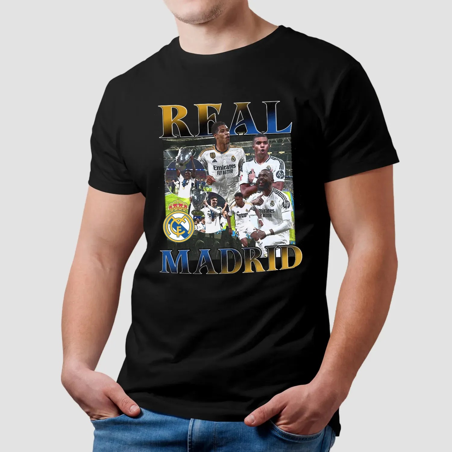 Real Madrid Champions Vintage Bootleg T Shirt