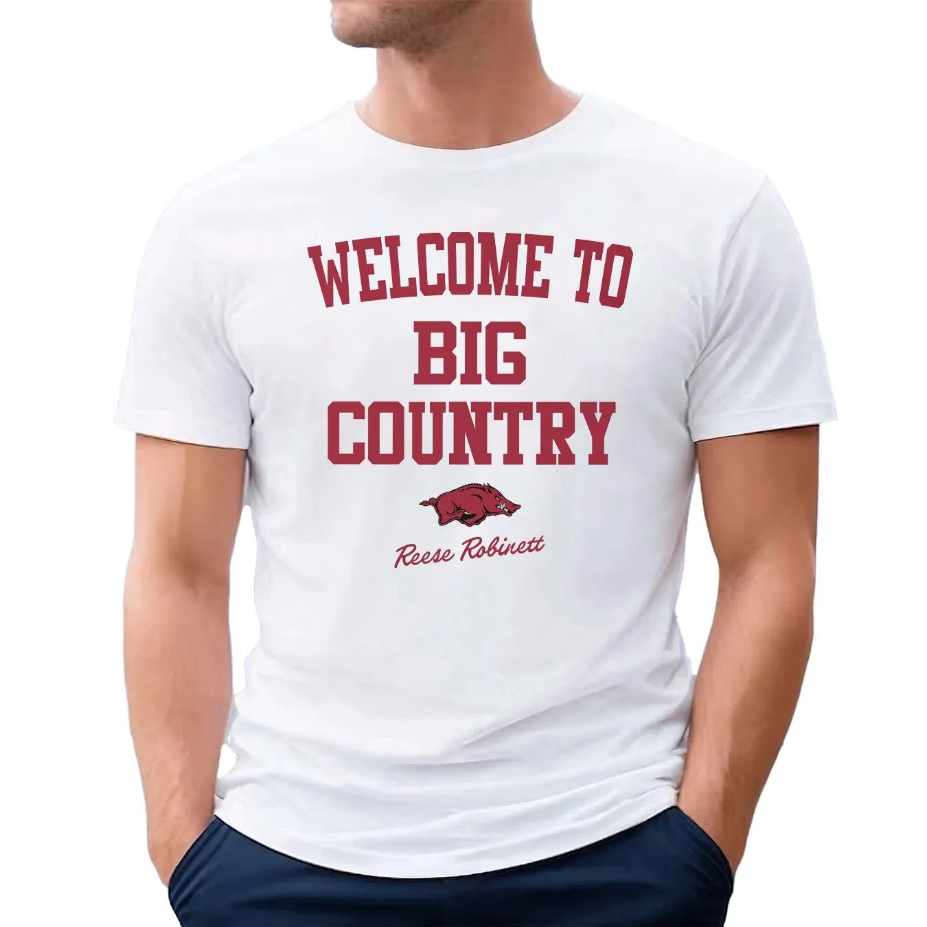 Reese Robinett Arkansas Razorbacks Welcome to Big Country T Shirt