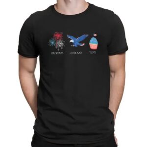 Fireworks Democracy Treats FDT 4th Of July Independence Day T Shirt