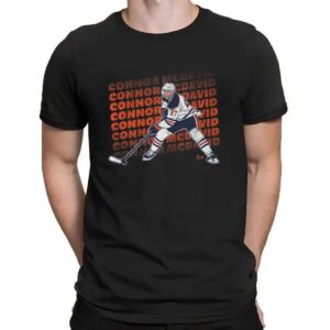 Connor McDavid Edmonton Oilers Hockey Name Repeat T Shirt