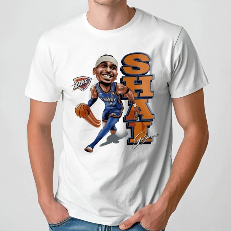 SGA Shai Gilgeous-Alexander Caricature Thunder The 2025 NBA Finals MVP T Shirt