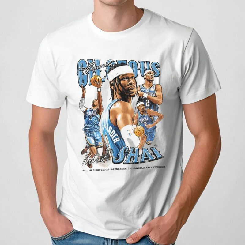 SGA Shai Gilgeous-Alexander Oklahoma City Thunder Vintage Bootleg T Shirt