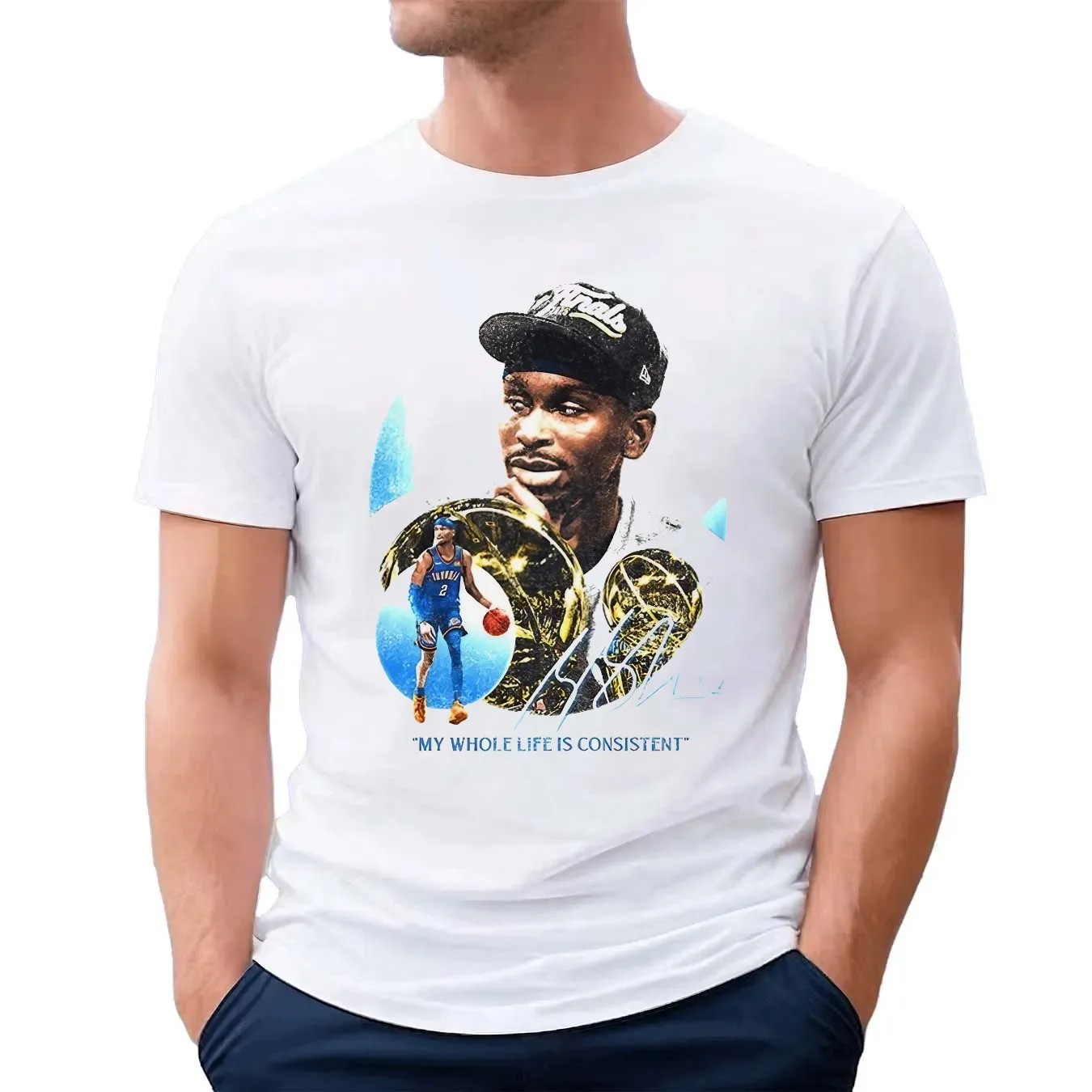 SGA Shai Gilgeous-alexander OKC My Whole Life Is Consitent Signature The 2025 NBA Finals MVP T Shirt
