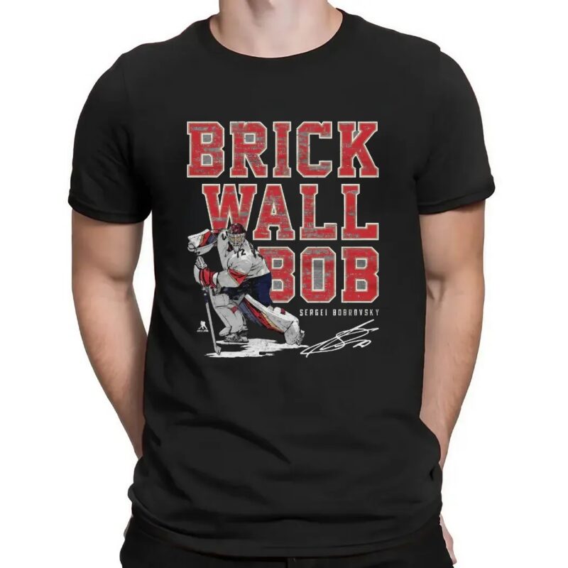 Sergei Bobrovsky Florida Panthers Brick Wall Bob Signature T Shirt