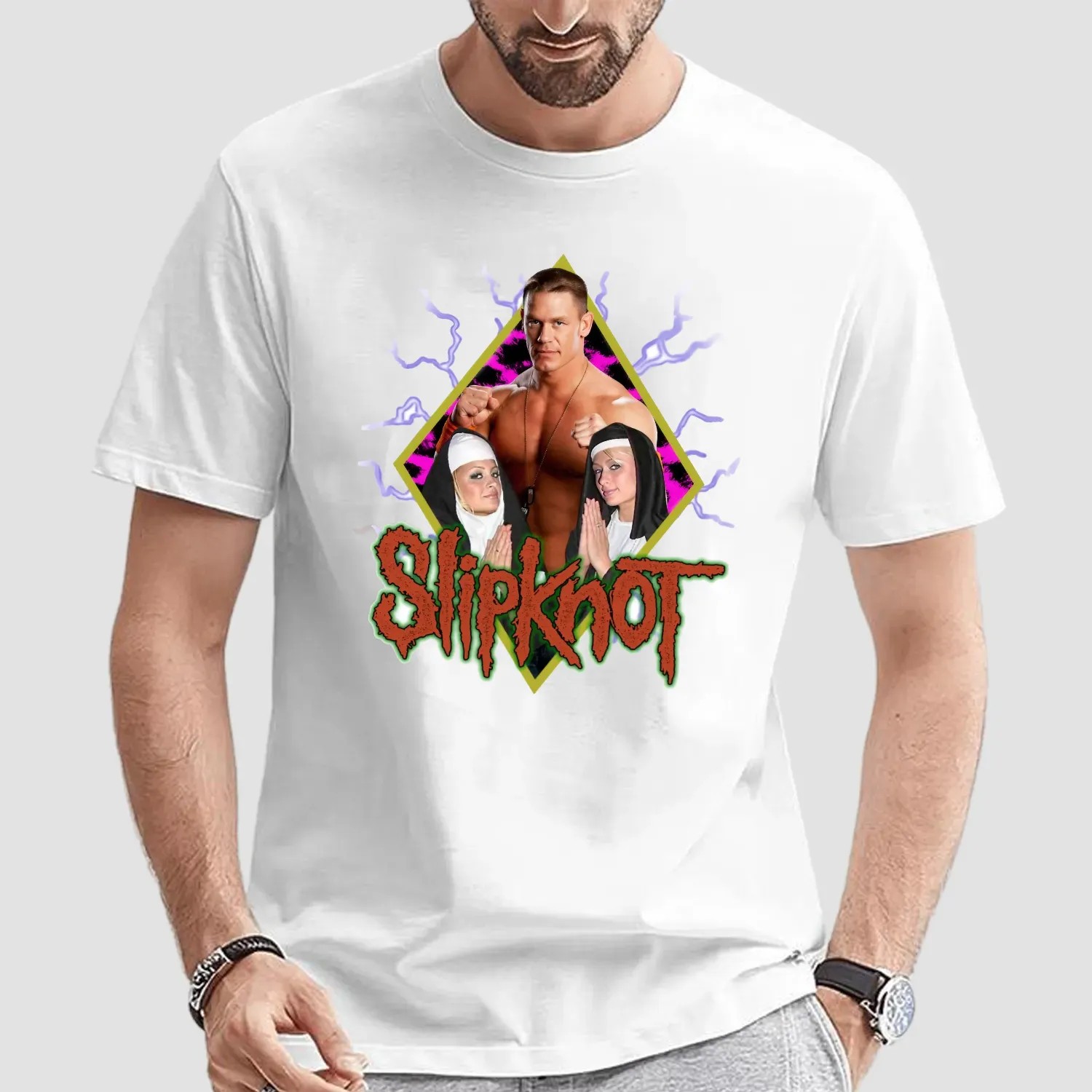 Slipknot John Cena Paris Hilton And Nicole Richie Nuns Our Pleasure Are Shallow T Shirt