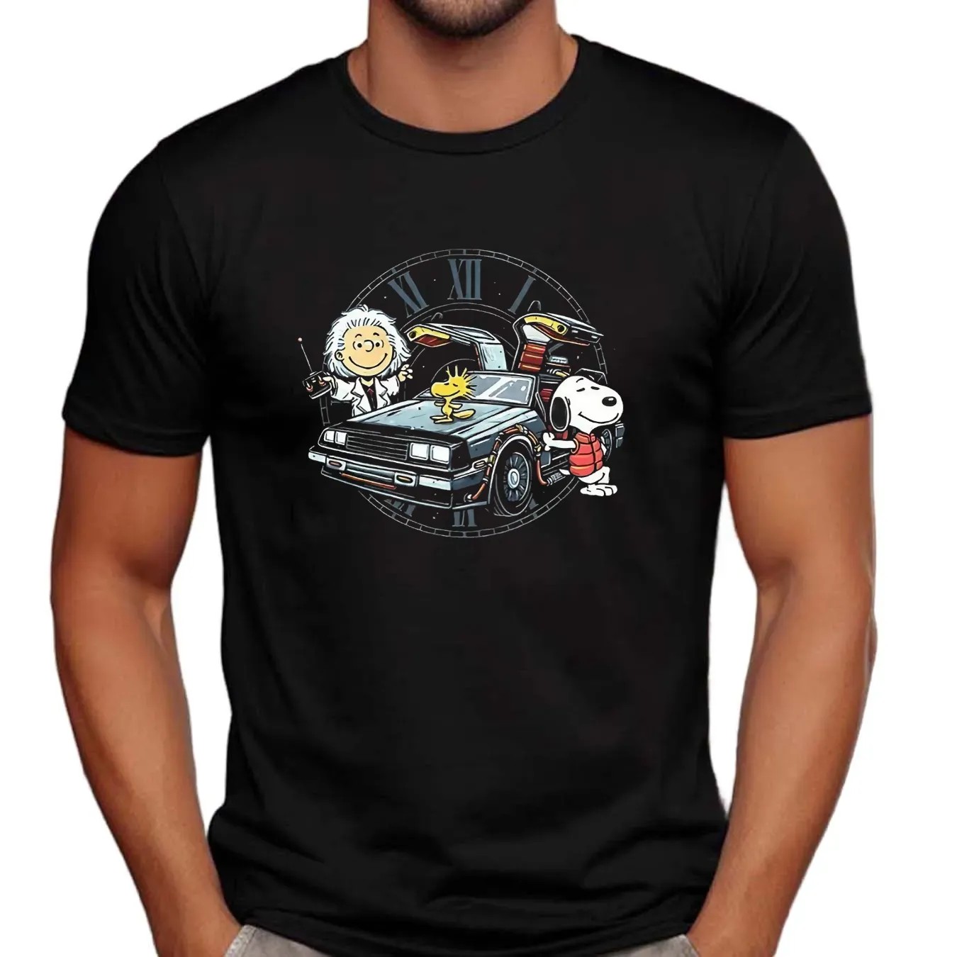 Snoopy Back To The Future X Peanuts Time Travel Buddies T Shirt