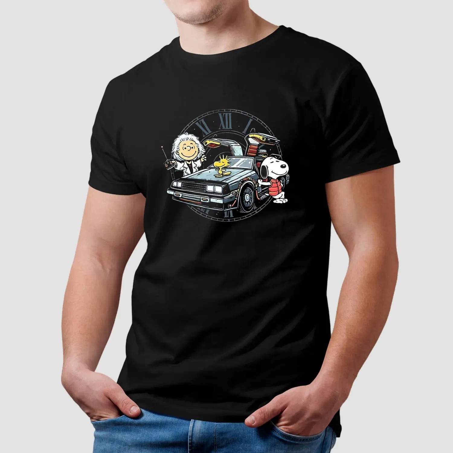 Snoopy Back To The Future X Peanuts Time Travel Buddies T Shirt