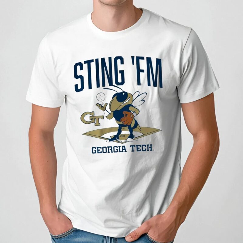 Sting 'Em Georgia Tech Yellow Jackets Baseball T Shirt