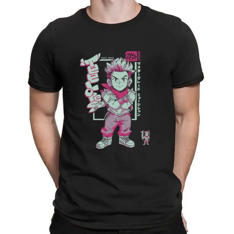 TELOS Mega Drive Anime Master Grade Musician Retro Style MAL Fest T Shirt