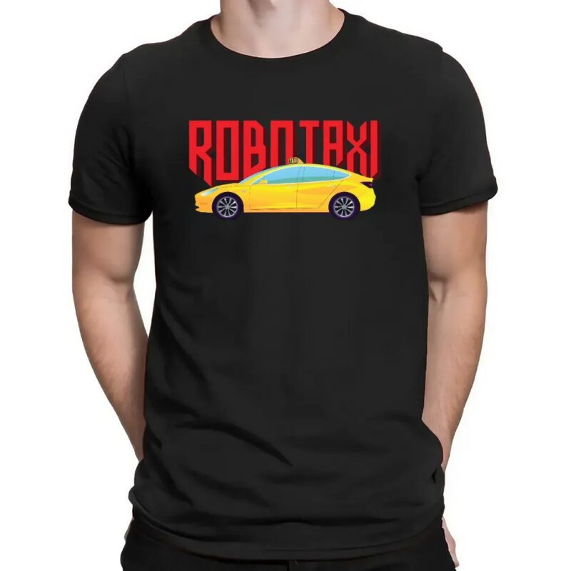 Tesla Robotaxi Elon Musk Autonomous Cars T Shirt