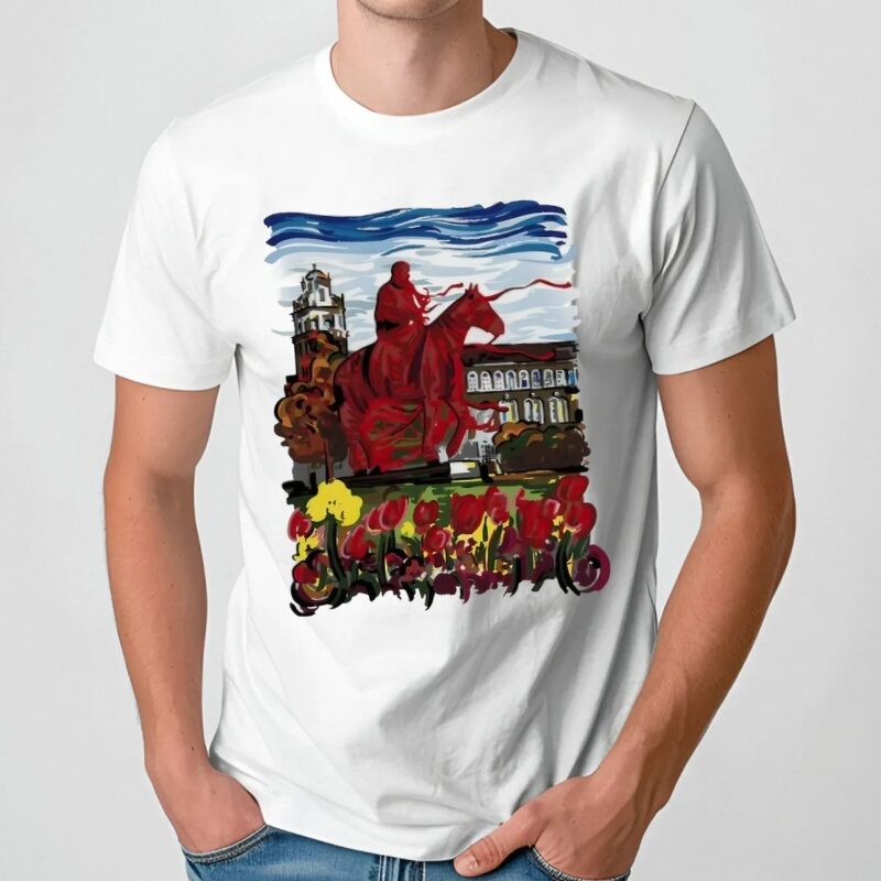 Texas Tech Wrapped Will Rogers Masked Rider Campus Scene T Shirt