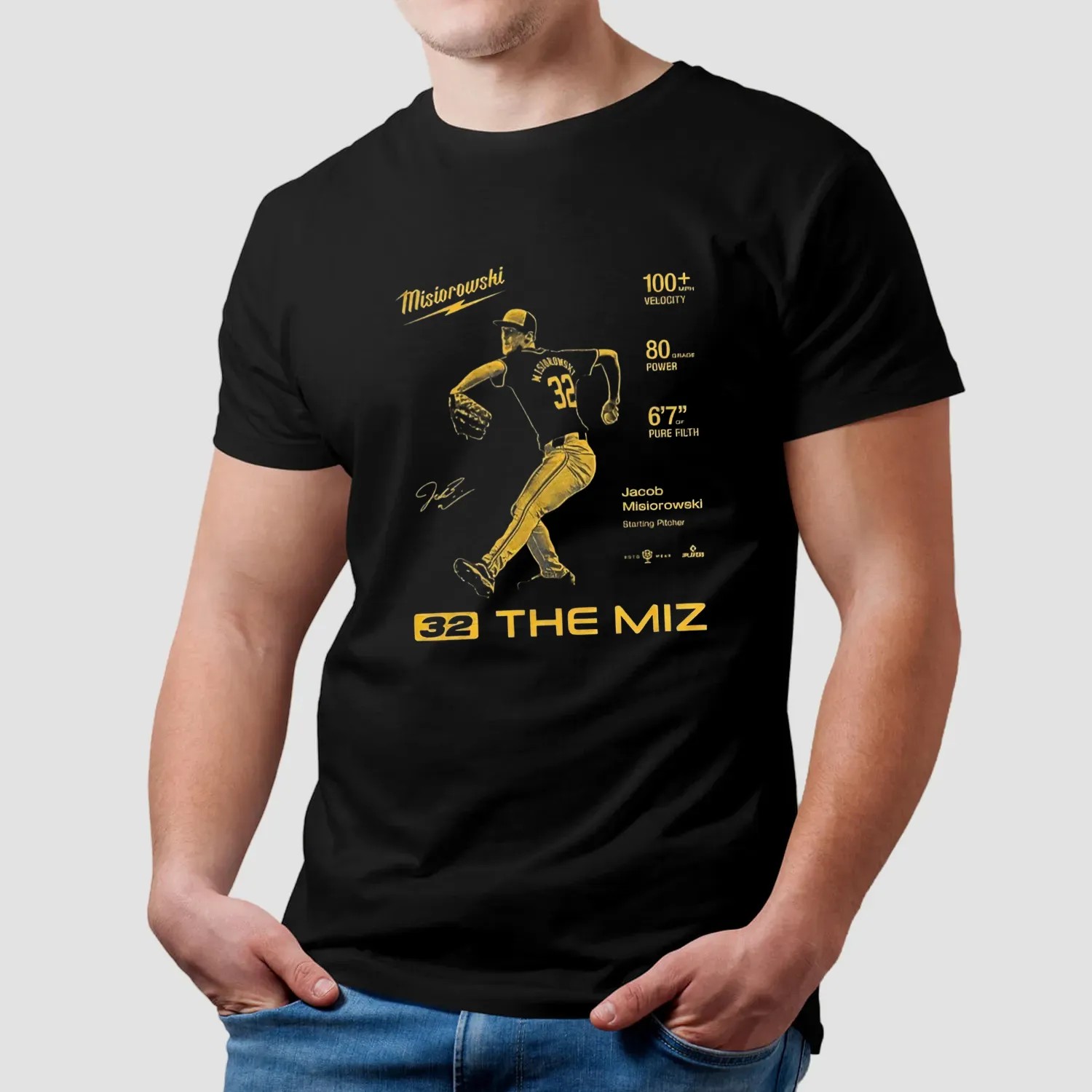 The Miz 32 Milwaukee Brewers Jacob Misiorowski signature t shirt