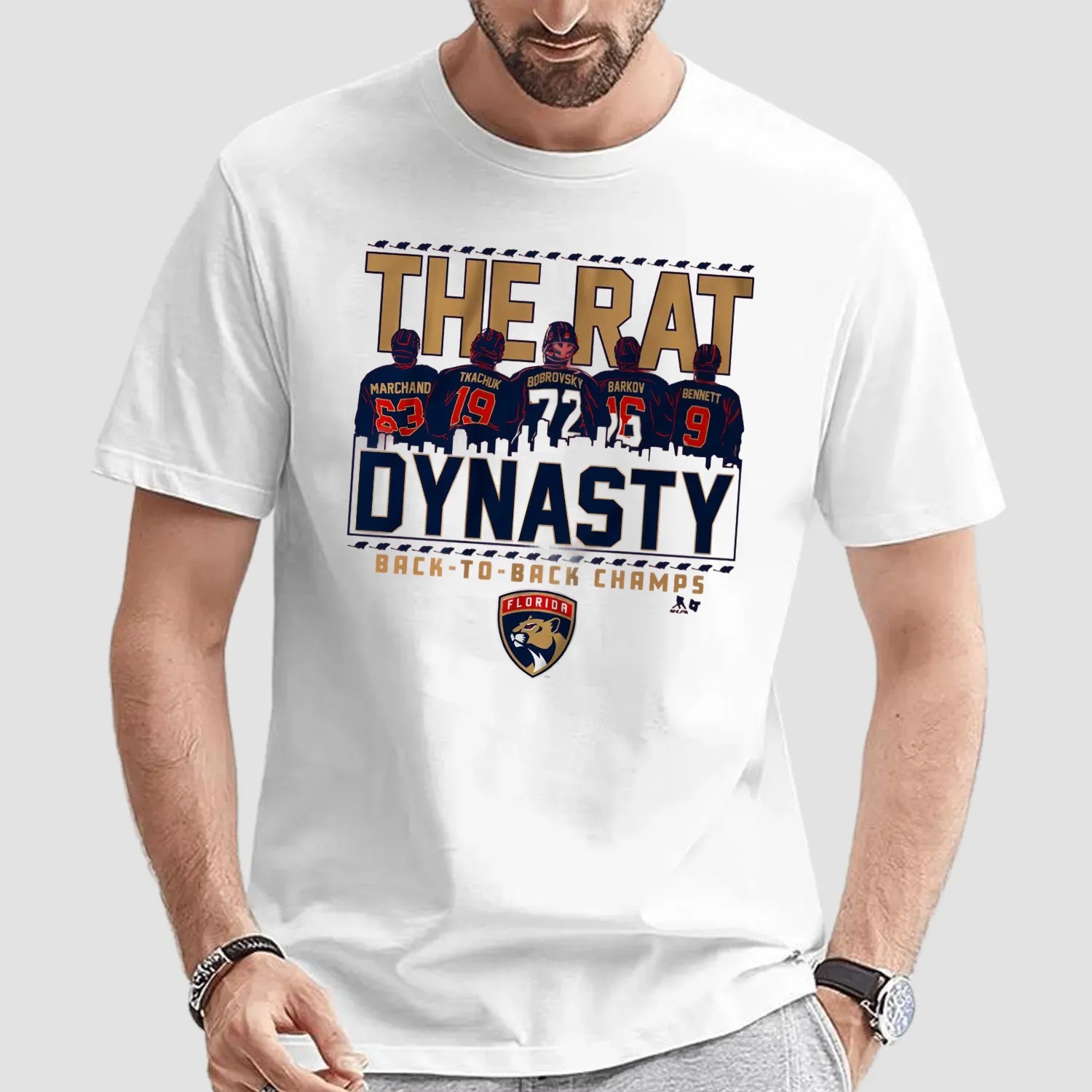 The Rat Dynasty Florida Panthers Back-to-Back Stanley Cup Champions T Shirt