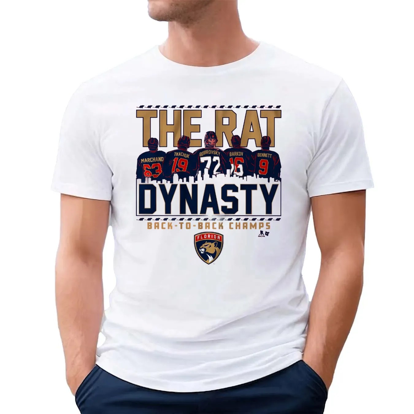 The Rat Dynasty Florida Panthers Back-to-Back Stanley Cup Champions T Shirt