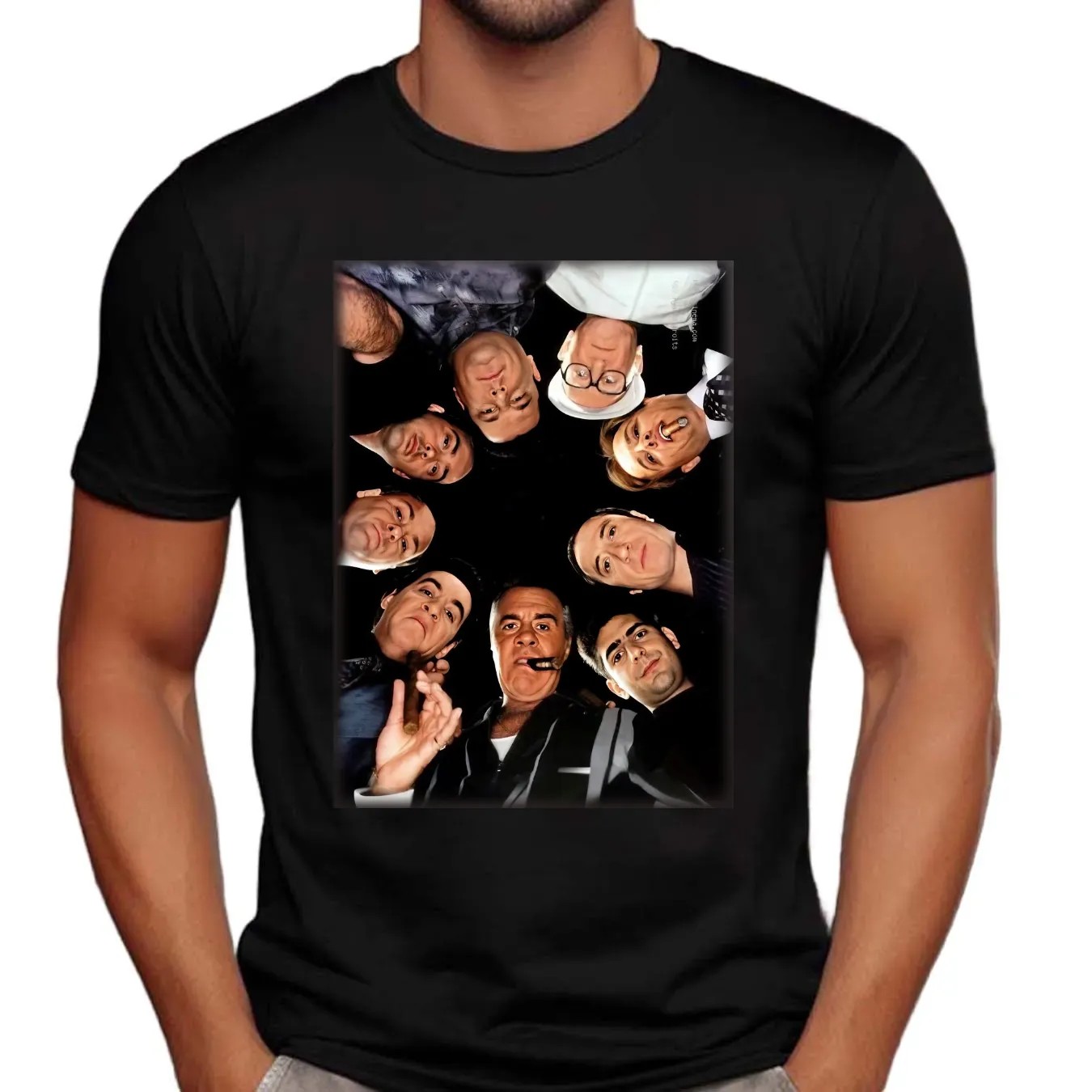 The Sopranos Crew Circle Look Down Meme Vintage Poster T Shirt