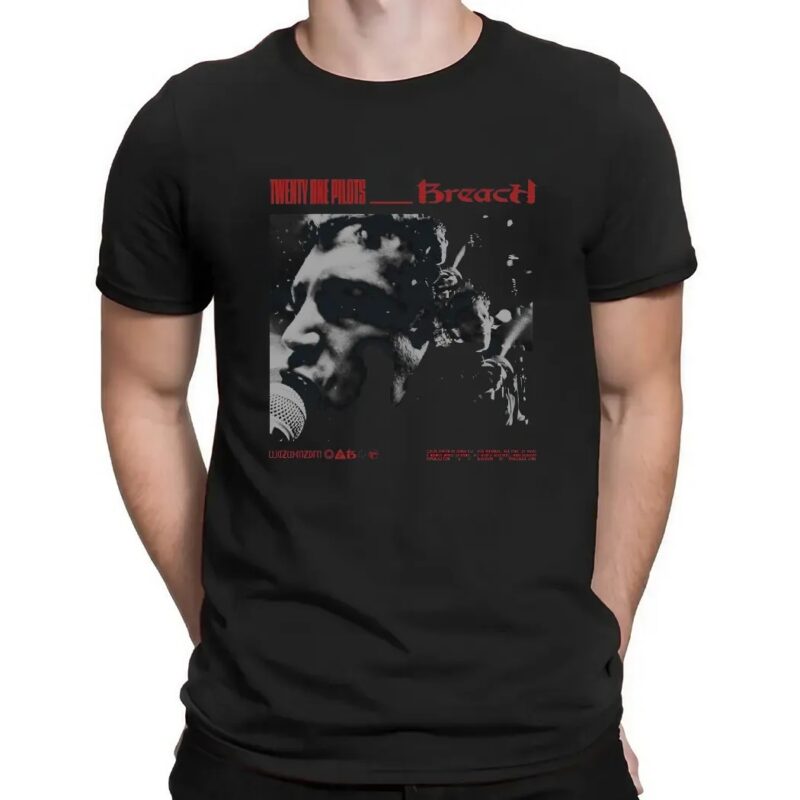 Twenty One Pilots Breach Black Vintage Style Concert T Shirt