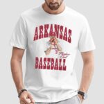 Parker Coil Arkansas Razorbacks Baseball Portrait T Shirt