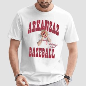 Parker Coil Arkansas Razorbacks Baseball Portrait T Shirt