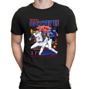 Shohei Ohtani Los Angeles Dodgers Baseball Cherry Blossom National League West 2025 Comic Style T Shirt