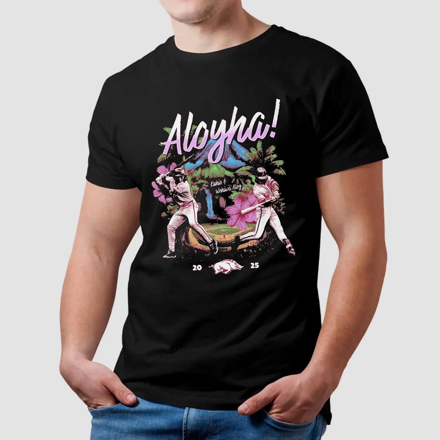 Wehiwa Aloy And Kuhio Aloy Aloya Brother Arkansas Razorbacks T Shirt