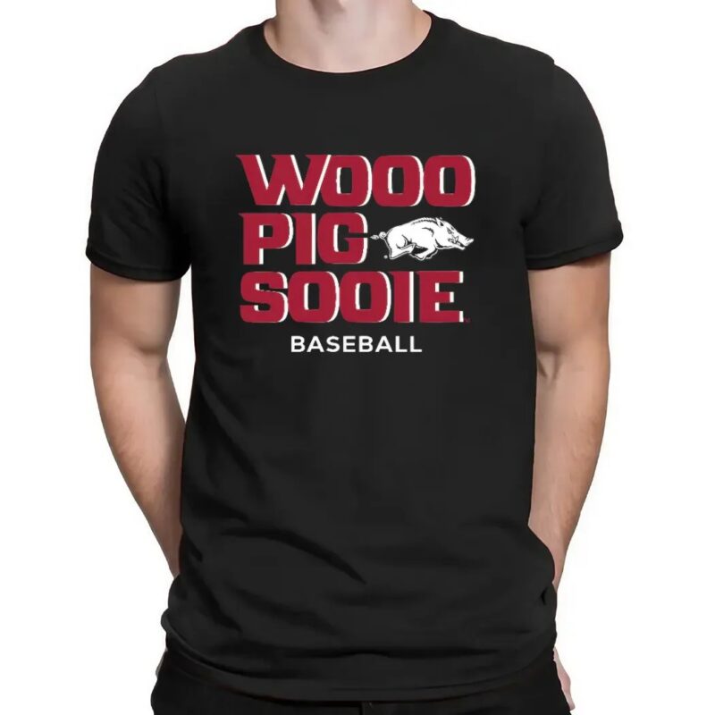 Wehiwa Aloy Arkansas Razorbacks Woo Pig Sooie Baseball T Shirt