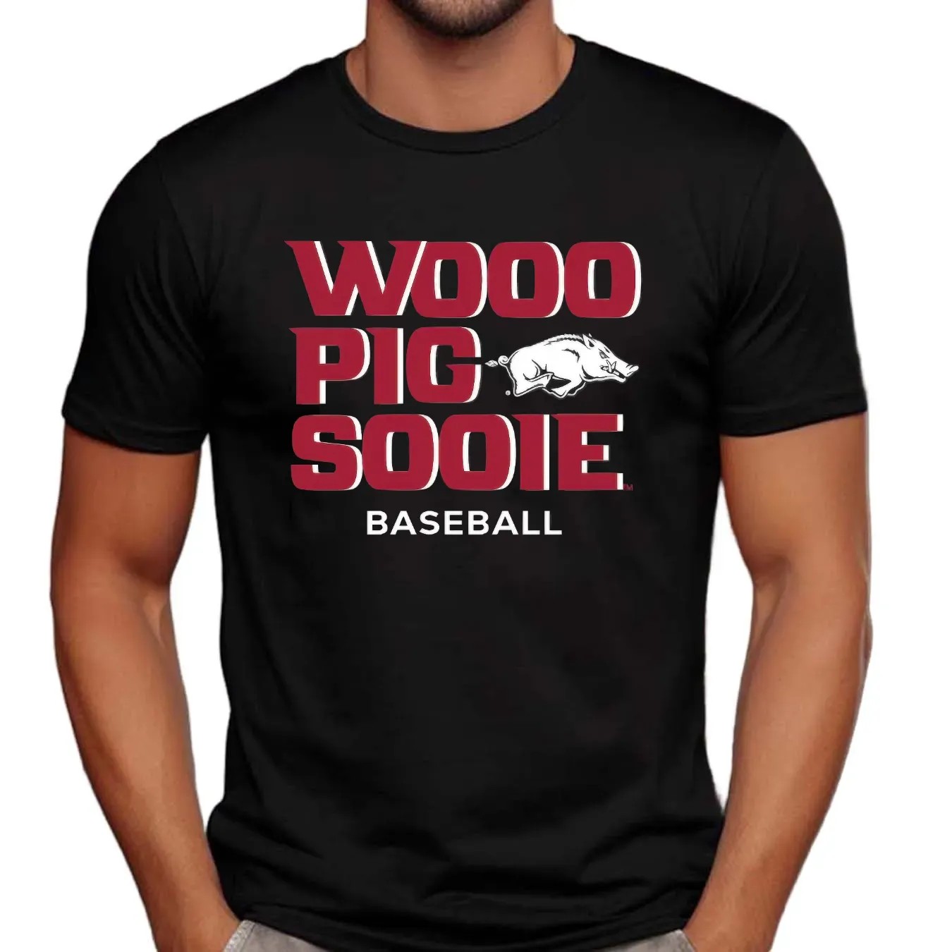 Wehiwa Aloy Arkansas Razorbacks Woo Pig Sooie Baseball T Shirt