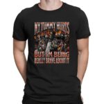 Skeleton My Tummy Hurts But I'm Being Really Brave About It Meme Bootleg T Shirt