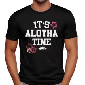 Wehiwa Aloy Arkansas Razorbacks It's Aloyha Time T Shirt
