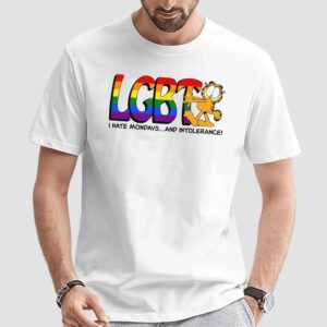LGBT I Hate Mondays And Intolerance Garfield Cartoon T Shirt