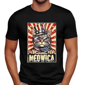 Cat Meowica 4th of july t shirt