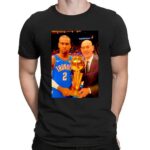 Oklahoma City Thunder MVP Shai Gilgeous Alexander 2025 NBA Champion Trophy Photo T Shirt