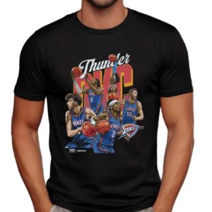 Oklahoma City Thunder Starting 5 Players NBA Finals Game T Shirt