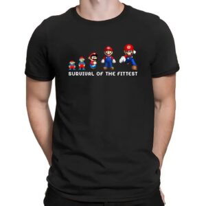 Super Mario Evolution Survival Of The Fittest T Shirt