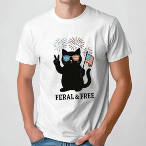 Cat of feral and free t shirt