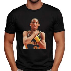 Reggie Miller Indiana Pacers Choke Sign Knicks Spike Lee T Shirt