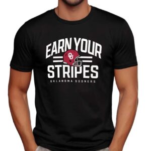 Oklahoma Sooners Earn Your Stripes Helmet T Shirt