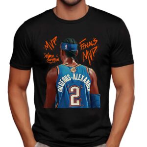 SGA Shai Gilgeous-alexander 2 OKC Thunder Finals MVP NBA Champions 2025 Behind T Shirt