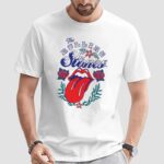 The Rolling Stones Tongue and Flowers T Shirt