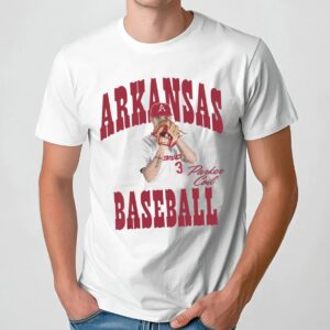Parker Coil Arkansas Razorbacks Baseball Portrait T Shirt