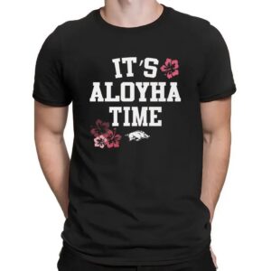 Wehiwa Aloy Arkansas Razorbacks It's Aloyha Time T Shirt