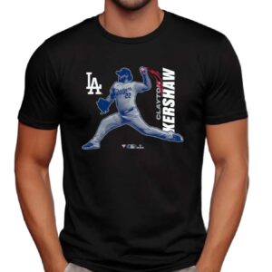 Clayton Kershaw Los Angeles Dodgers Player Graphic T Shirt