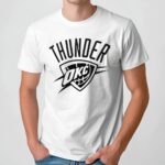 Oklahoma City Thunder Basketball Mono Logo Graphic T Shirt