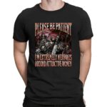 Badass Skeleton Please Be Patient I'm Extremely Nervous Around Attractive Women Cringe Skeleton Bootleg T Shirt