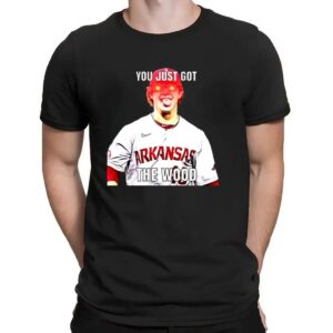 Gage Wood Arkansas Razorbacks You Just Got The Wood Meme T Shirt