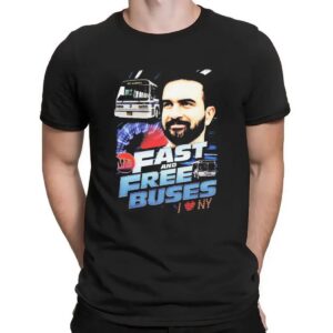 MTA Fast And Free Buses I Love NY Movie Parody T Shirt