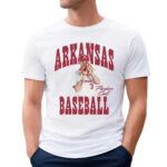 Parker Coil Arkansas Razorbacks Baseball Portrait T Shirt