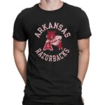 Arkansas Razorbacks Retro Brand Arch Mascot T Shirt