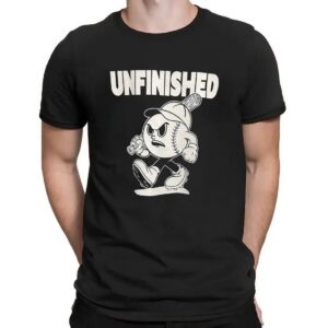 Unfinished Angry Baseball Mascot T Shirt