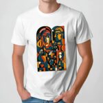 Abstract faces montage t shirt